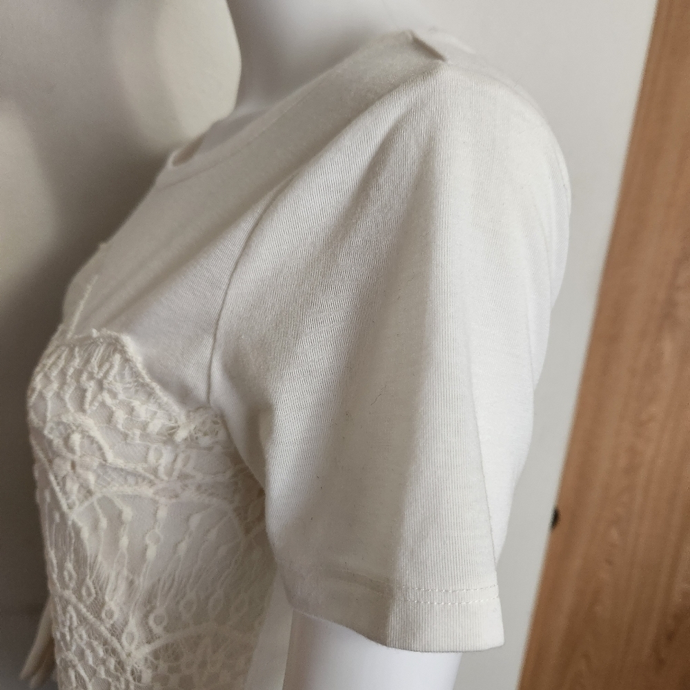 89th & Maddison white lace shirt size small - Picture 5 of 8